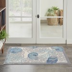 Waverly Sun N' Shade SND92 Area Rug, Ivory/Blue, 2'3" x 3'9"