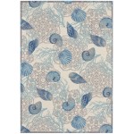 Waverly Sun N' Shade SND92 Area Rug, Ivory/Blue, 6'6" x 9'6"