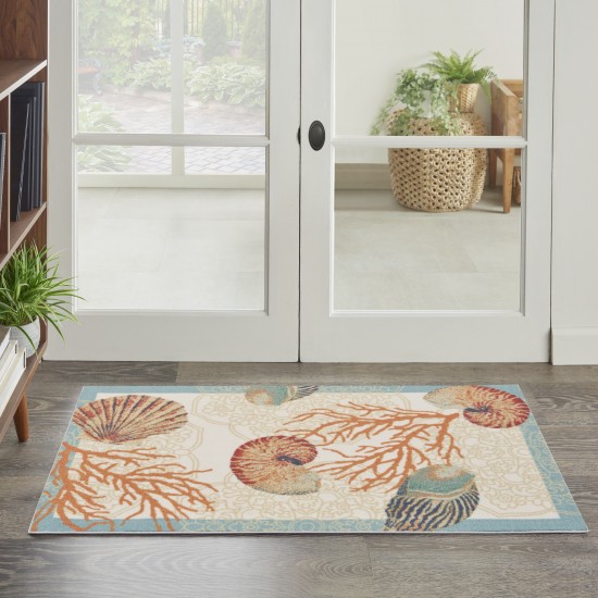 Waverly Sun N' Shade SND92 Area Rug, Ivory/Multicolor, 2'3" x 3'9"