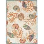 Waverly Sun N' Shade SND92 Area Rug, Ivory/Multicolor, 4'3" x 6'3"