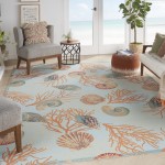 Waverly Sun N' Shade SND92 Area Rug, Light Blue, 10' x 13'