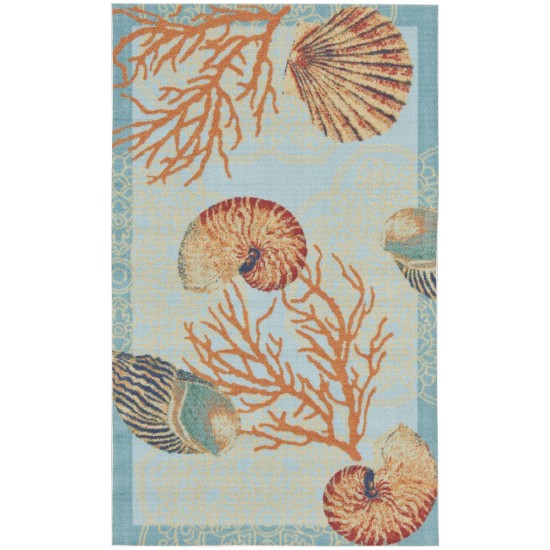 Waverly Sun N' Shade SND92 Area Rug, Light Blue, 2'3" x 3'9"