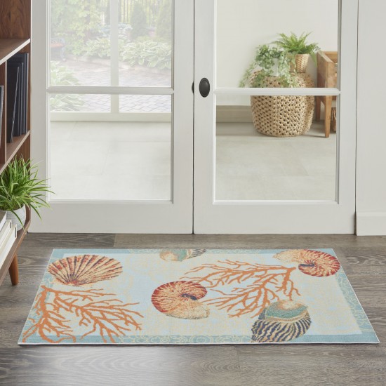 Waverly Sun N' Shade SND92 Area Rug, Light Blue, 2'3" x 3'9"