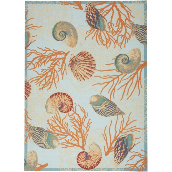 Waverly Sun N' Shade SND92 Area Rug, Light Blue, 4'3" x 6'3"