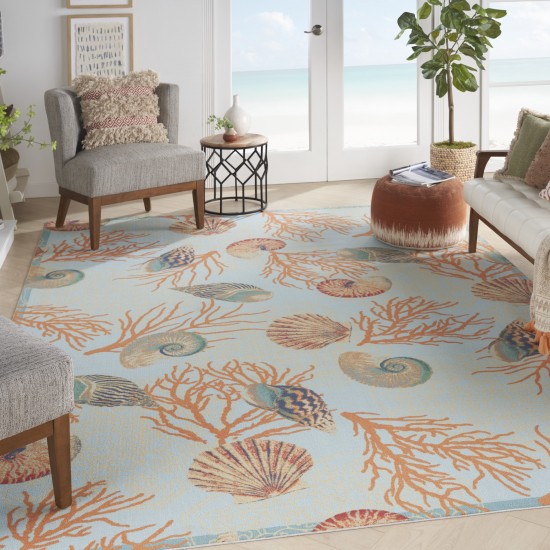 Waverly Sun N' Shade SND92 Area Rug, Light Blue, 7'9" x 10'10"