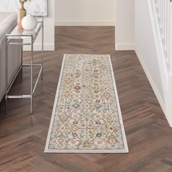 Nourison Soraya SOR03 Runner Rug, Ivory/Multicolor, 2'2" x 7'6"