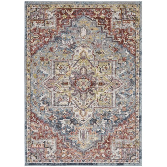 Nourison Soraya SOR04 Area Rug, Blue/Multicolor, 3'11" x 5'11"