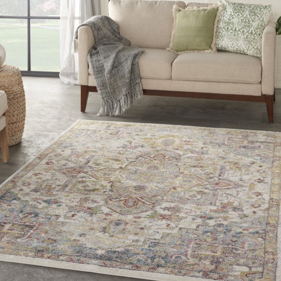 Nourison Soraya SOR04 Area Rug, Ivory/Multicolor, 3'11" x 5'11"