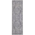 Nicole Curtis Series 1 SR101 Runner Rug, Grey, 2' x 6'