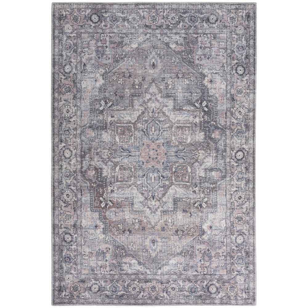 Nicole Curtis Series 1 SR101 Area Rug, Grey, 4' x 6'