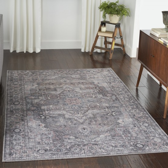 Nicole Curtis Series 1 SR101 Area Rug, Grey, 4' x 6'