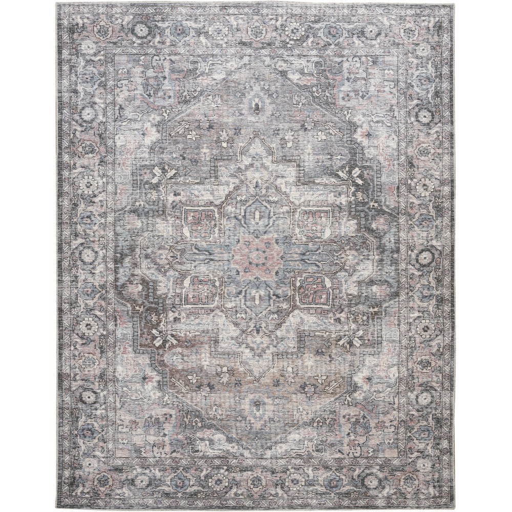 Nicole Curtis Series 1 SR101 Area Rug, Grey, 9'2" x 12'