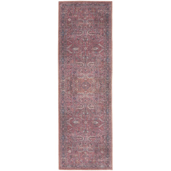 Nicole Curtis Series 1 SR102 Runner Rug, Brick, 2' x 6'