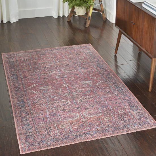 Nicole Curtis Series 1 SR102 Area Rug, Brick, 4' x 6'