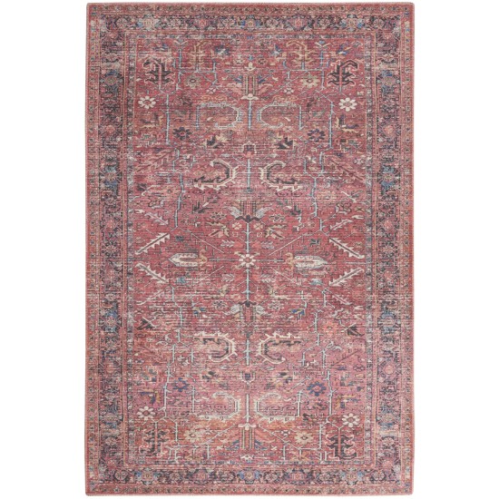 Nicole Curtis Series 1 SR102 Area Rug, Brick, 5'3" x 7'3"