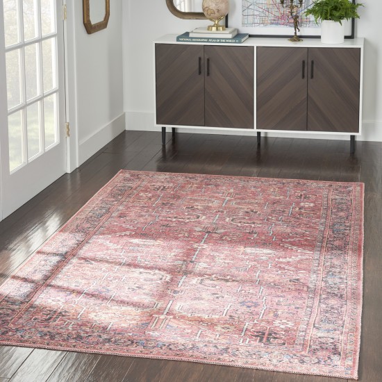 Nicole Curtis Series 1 SR102 Area Rug, Brick, 5'3" x 7'3"