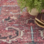 Nicole Curtis Series 1 SR102 Area Rug, Brick, 7'10" x 9'10"