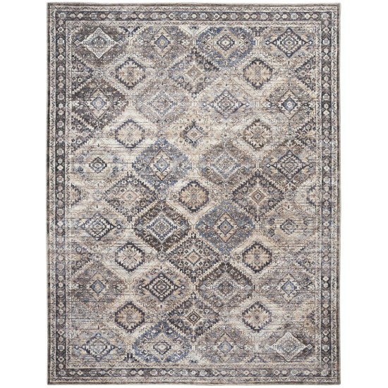 Nicole Curtis Series 1 SR103 Area Rug, Ivory/Latte, 9'2" x 12'