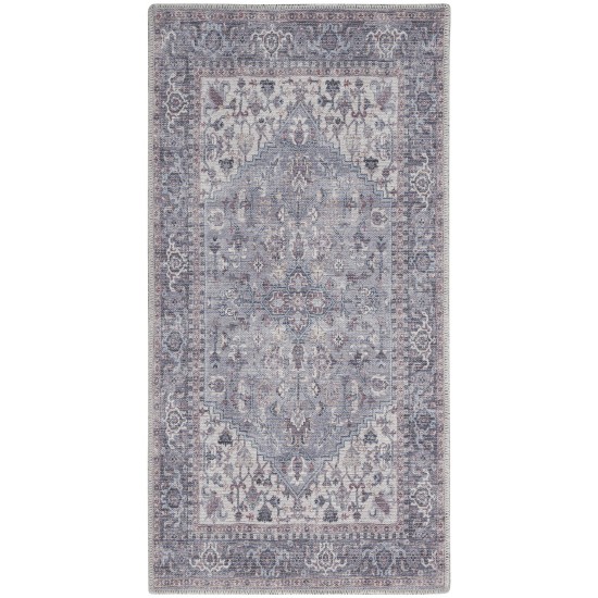 Nicole Curtis Series 1 SR104 Area Rug, Grey, 2' x 3'9"