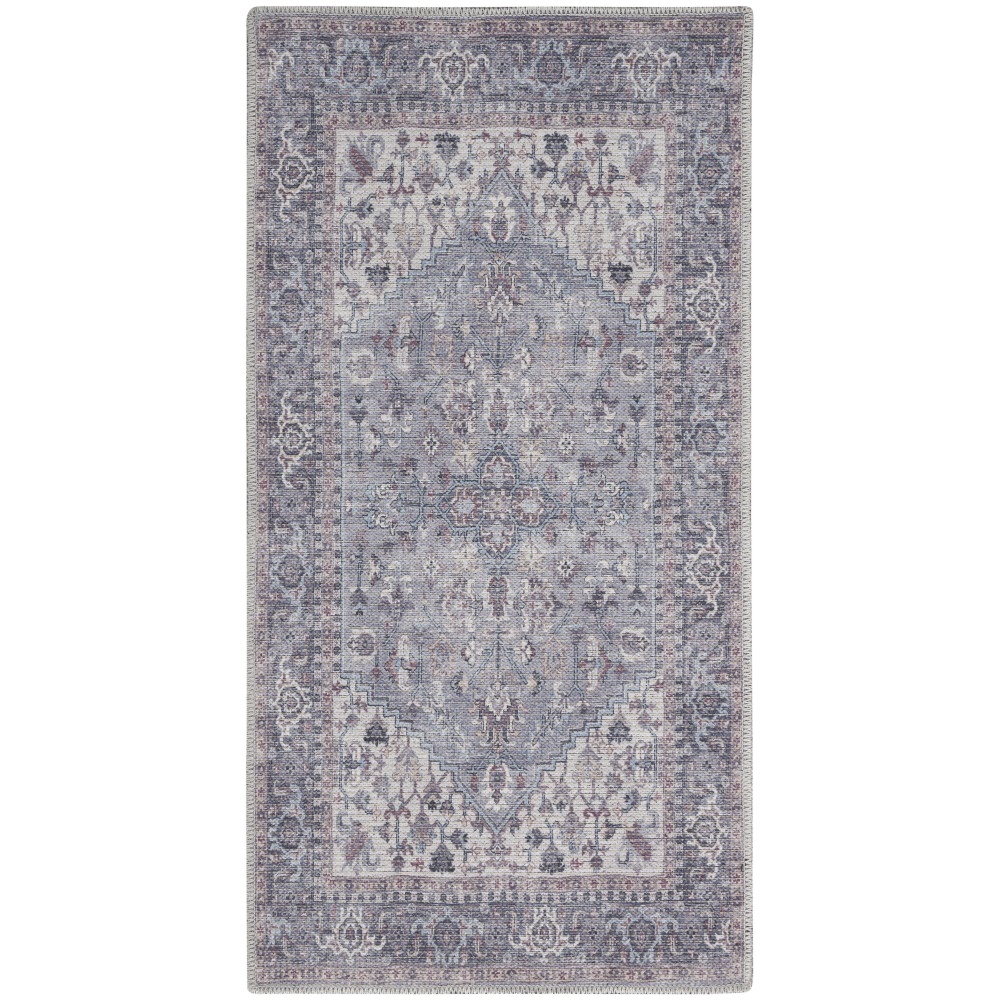 Nicole Curtis Series 1 SR104 Area Rug, Grey, 2' x 3'9"