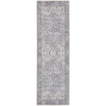 Nicole Curtis Series 1 SR104 Runner Rug, Grey, 2' x 6'