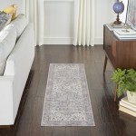 Nicole Curtis Series 1 SR104 Runner Rug, Grey, 2' x 6'