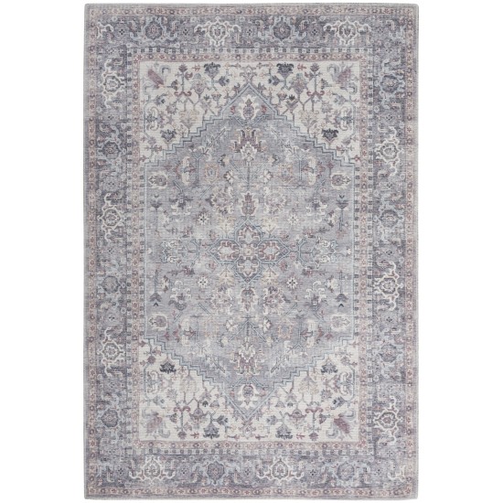 Nicole Curtis Series 1 SR104 Area Rug, Grey, 4' x 6'