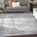 Nicole Curtis Series 1 SR104 Area Rug, Grey, 7'10" x 9'10"