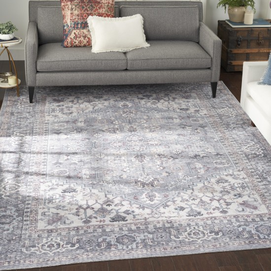 Nicole Curtis Series 1 SR104 Area Rug, Grey, 9'2" x 12'