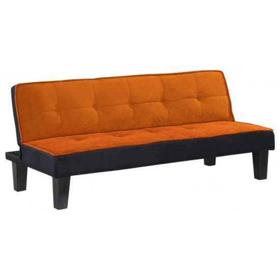 ACME Hamar Adjustable Sofa, Orange Flannel Fabric