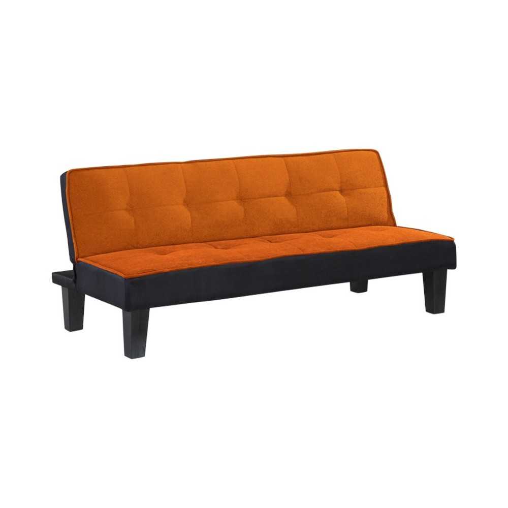 ACME Hamar Adjustable Sofa, Orange Flannel Fabric ACME Hamar Adjustable Sofa, Orange Flannel Fabric