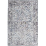 Nicole Curtis Series 1 SR104 Area Rug, Light Grey/Blue, 5'3" x 7'3"