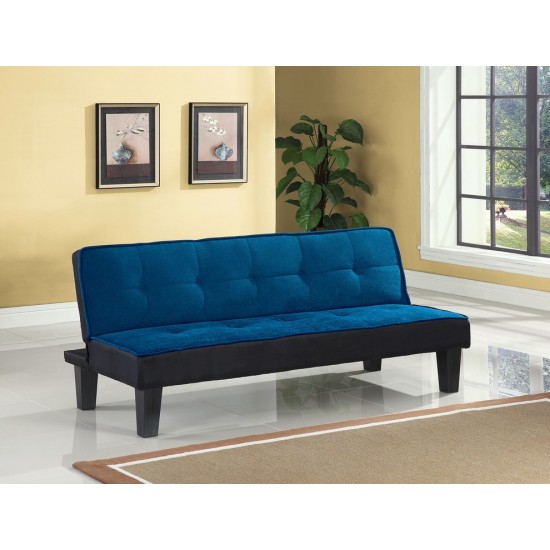 ACME Hamar Adjustable Sofa, Blue Flannel Fabric