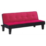 ACME Hamar Adjustable Sofa, Pink Flannel Fabric