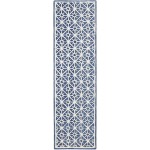 Nicole Curtis Series 2 SR201 Runner Rug, Blue, 2'3" x 8'