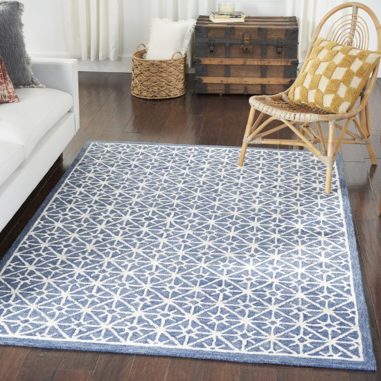 Nicole Curtis Series 2 SR201 Area Rug, Blue, 3'9" x 5'9"