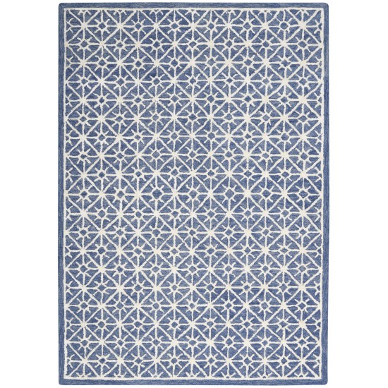 Nicole Curtis Series 2 SR201 Area Rug, Blue, 5'3" x 7'3"