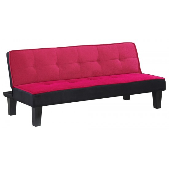 ACME Hamar Adjustable Sofa, Pink Flannel Fabric