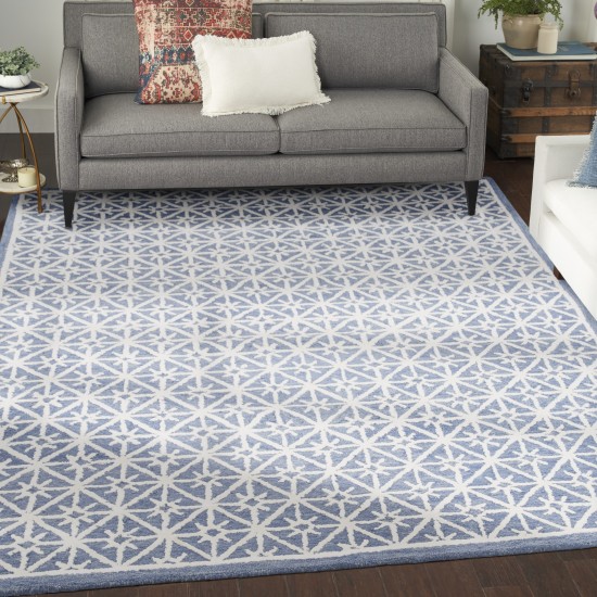 Nicole Curtis Series 2 SR201 Area Rug, Blue, 7'9" x 9'9"