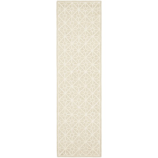 Nicole Curtis Series 2 SR201 Runner Rug, Ivory, 2'3" x 8'