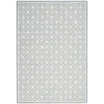 Nicole Curtis Series 2 SR201 Area Rug, Light Blue, 3'9" x 5'9"