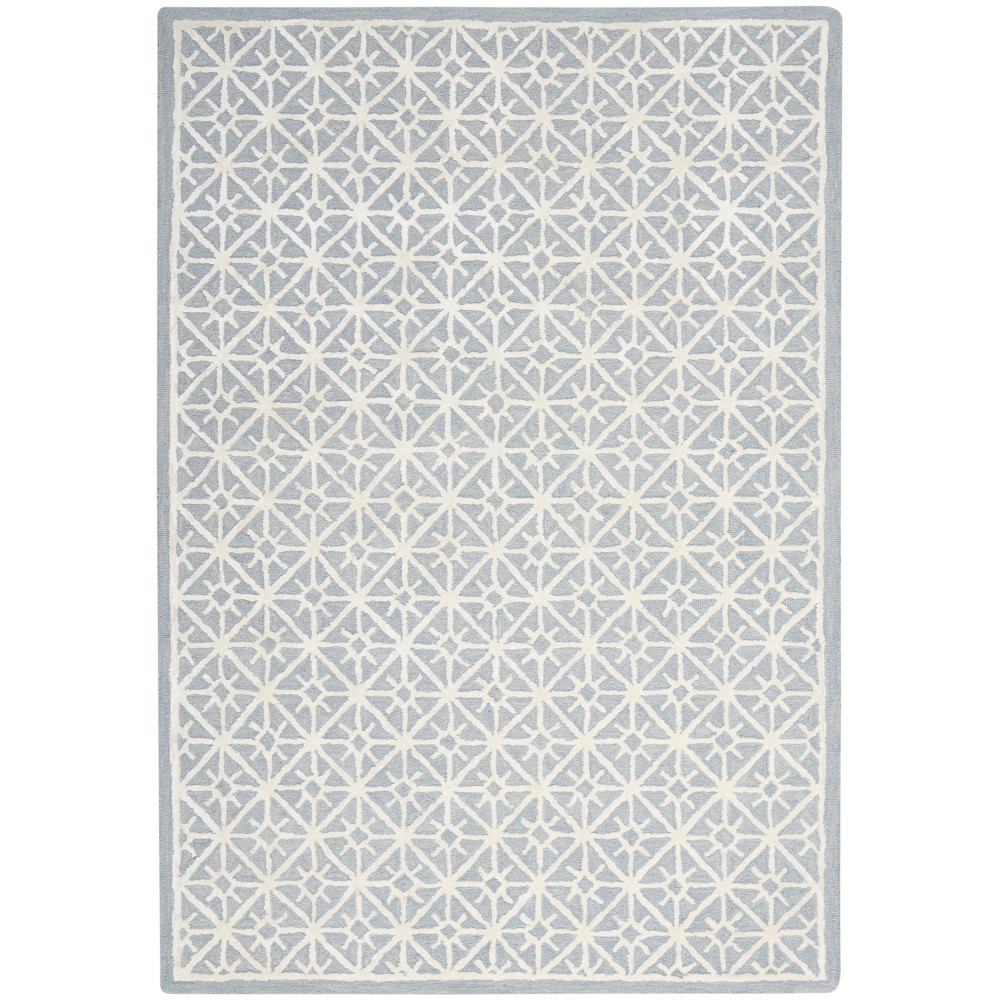 Nicole Curtis Series 2 SR201 Area Rug, Light Blue, 3'9" x 5'9"