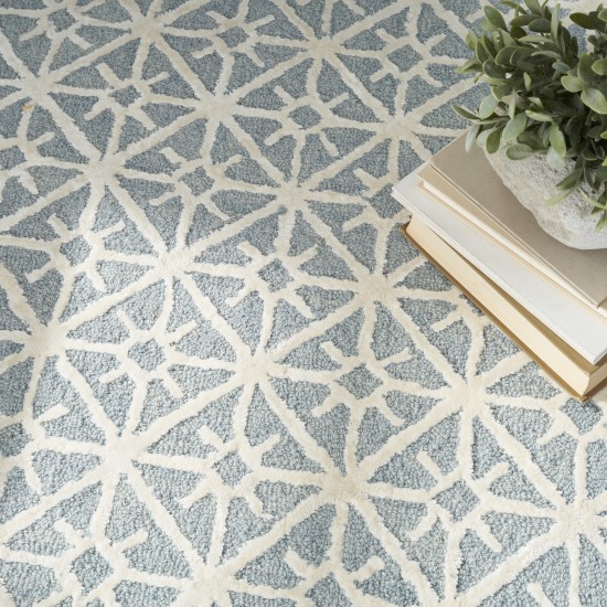 Nicole Curtis Series 2 SR201 Area Rug, Light Blue, 3'9" x 5'9"