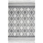 Nicole Curtis Series 3 SR301 Area Rug, Grey/Ivory, 4' x 6'