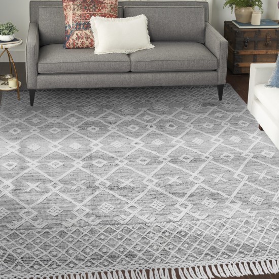 Nicole Curtis Series 3 SR302 Area Rug, Grey/Ivory, 8' x 10'6"