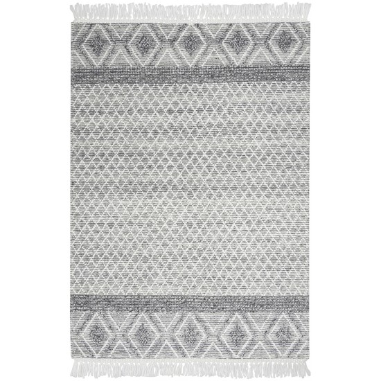 Nicole Curtis Series 3 SR303 Area Rug, Grey/Ivory, 4' x 6'