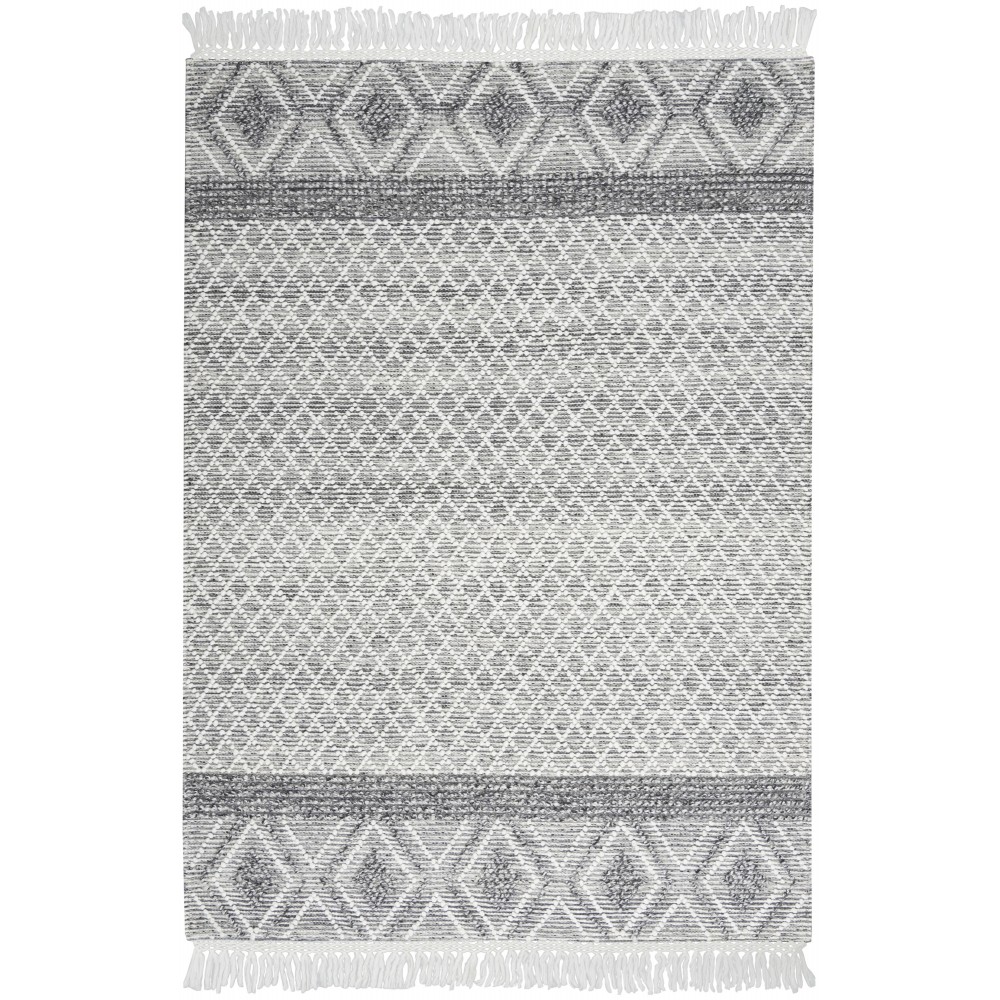 Nicole Curtis Series 3 SR303 Area Rug, Grey/Ivory, 5'3" x 7'6"