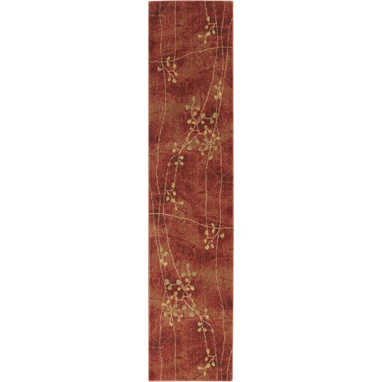 Nourison Somerset ST74 Runner Rug, Flame, 2'3" x 10'