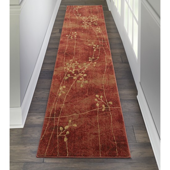 Nourison Somerset ST74 Runner Rug, Flame, 2'3" x 10'