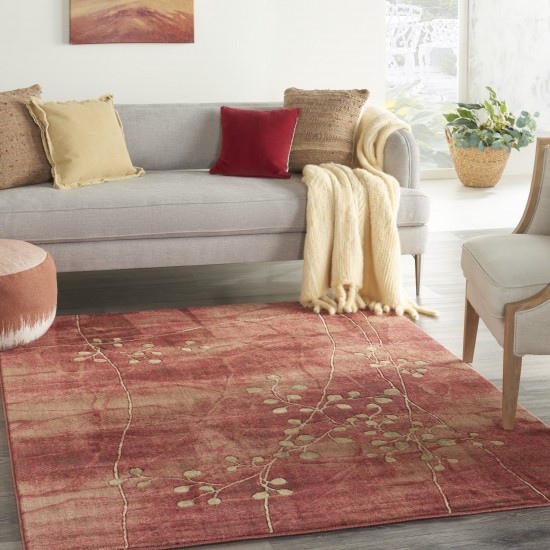 Nourison Somerset ST74 Area Rug, Flame, 5'3" x 7'5"